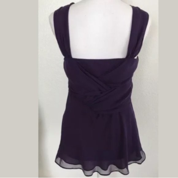 Diane Von Furstenberg XS Eggplant Nikki Top - Picture 2 of 3